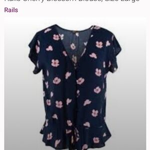Rails Cherry Blossom Navy Blouse